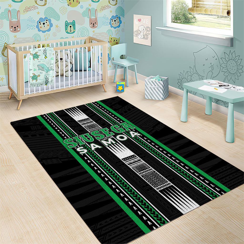 Siusega Samoa Area Rug Samoan Tribal Pattern LT05 - Polynesian Pride