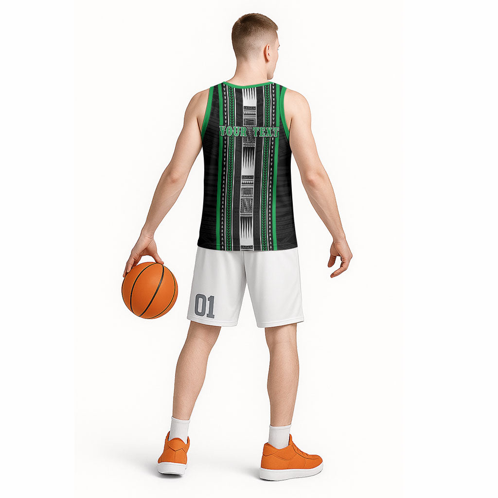 Personalised Siusega Samoa Basketball Jersey Samoan Tribal Pattern LT05 - Polynesian Pride
