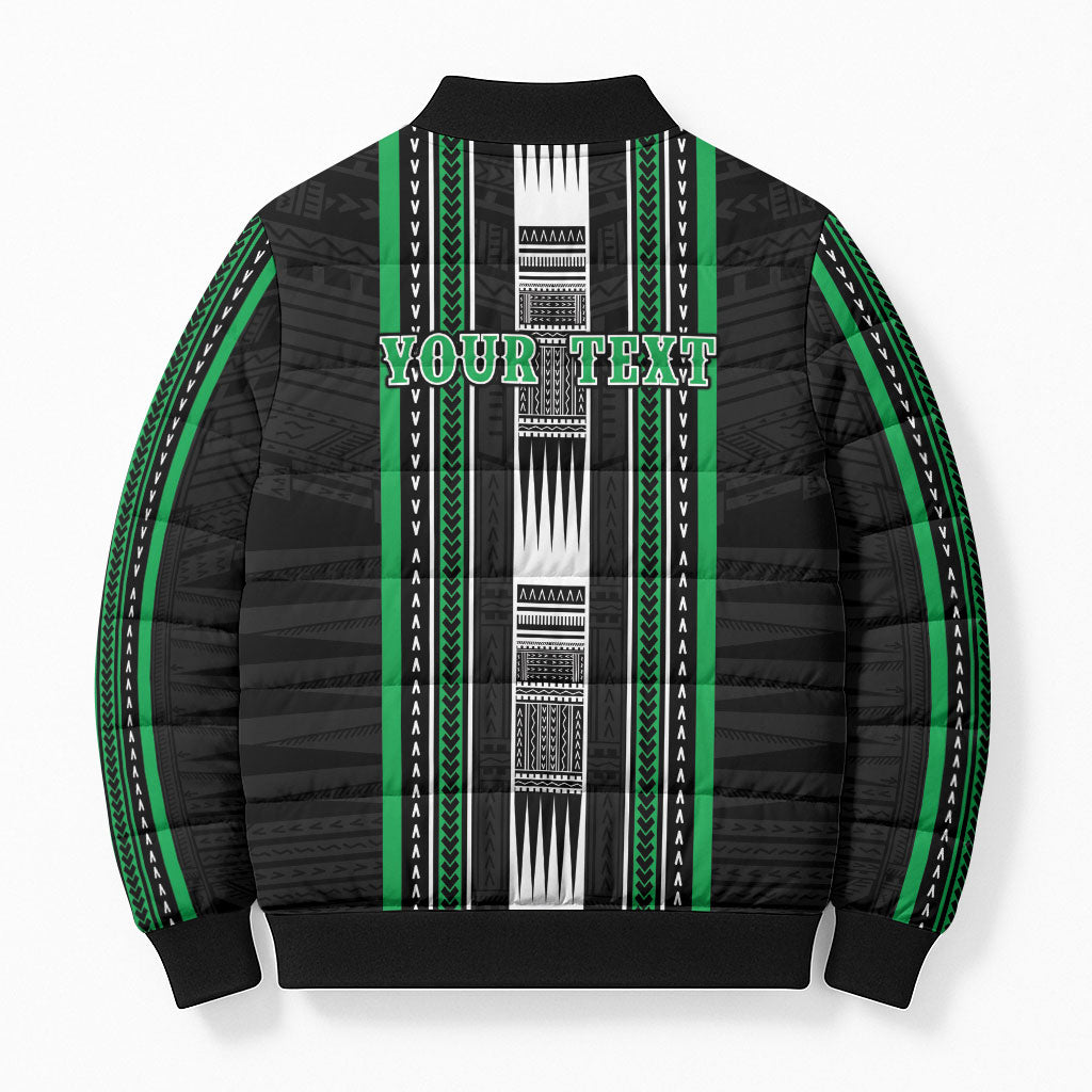 Personalised Siusega Samoa Bomber Puffer Jacket Samoan Tribal Pattern LT05 - Polynesian Pride