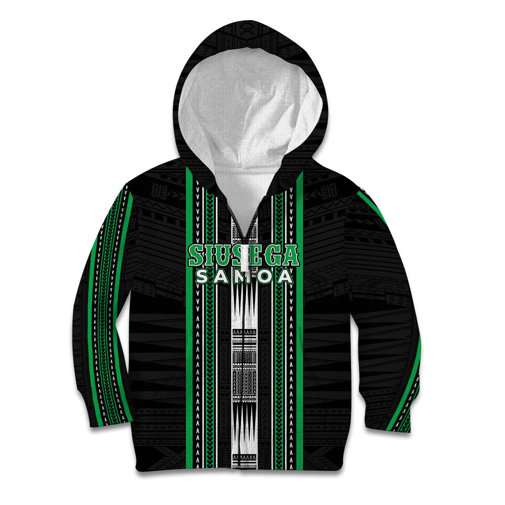 Personalised Siusega Samoa Kid Hoodie Samoan Tribal Pattern