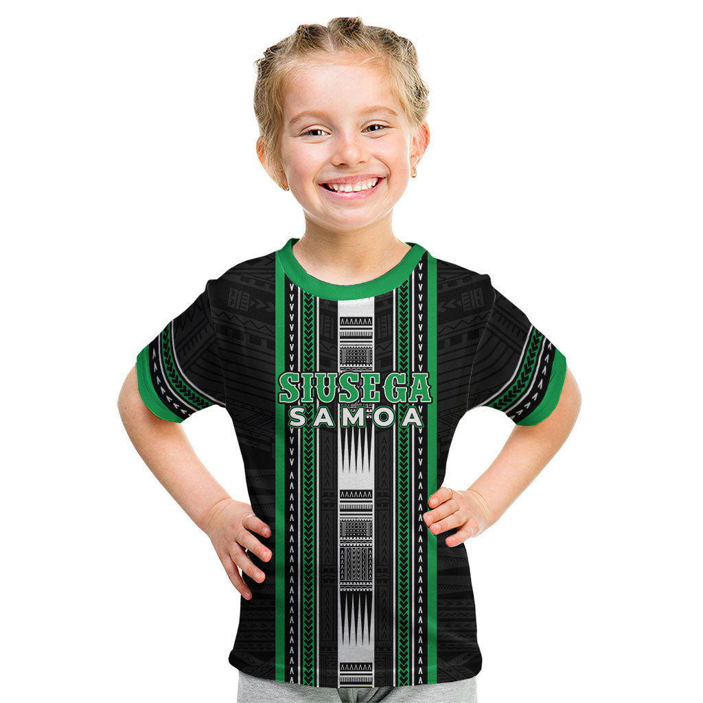 Personalised Siusega Samoa Kid T Shirt Samoan Tribal Pattern