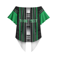 Personalised Siusega Samoa Off Shoulder Wrap Waist Top Samoan Tribal Pattern LT05 - Polynesian Pride
