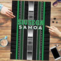 Siusega Samoa Puzzle Samoan Tribal Pattern LT05 Green - Polynesian Pride