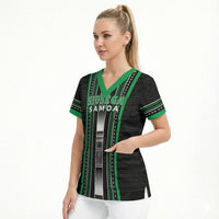 Personalised Siusega Samoa Scrub Top Samoan Tribal Pattern LT05 - Polynesian Pride