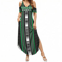 Personalised Siusega Samoa Summer Maxi Dress Samoan Tribal Pattern