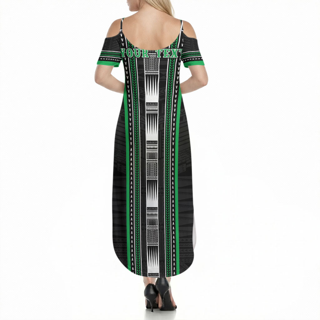 Personalised Siusega Samoa Summer Maxi Dress Samoan Tribal Pattern