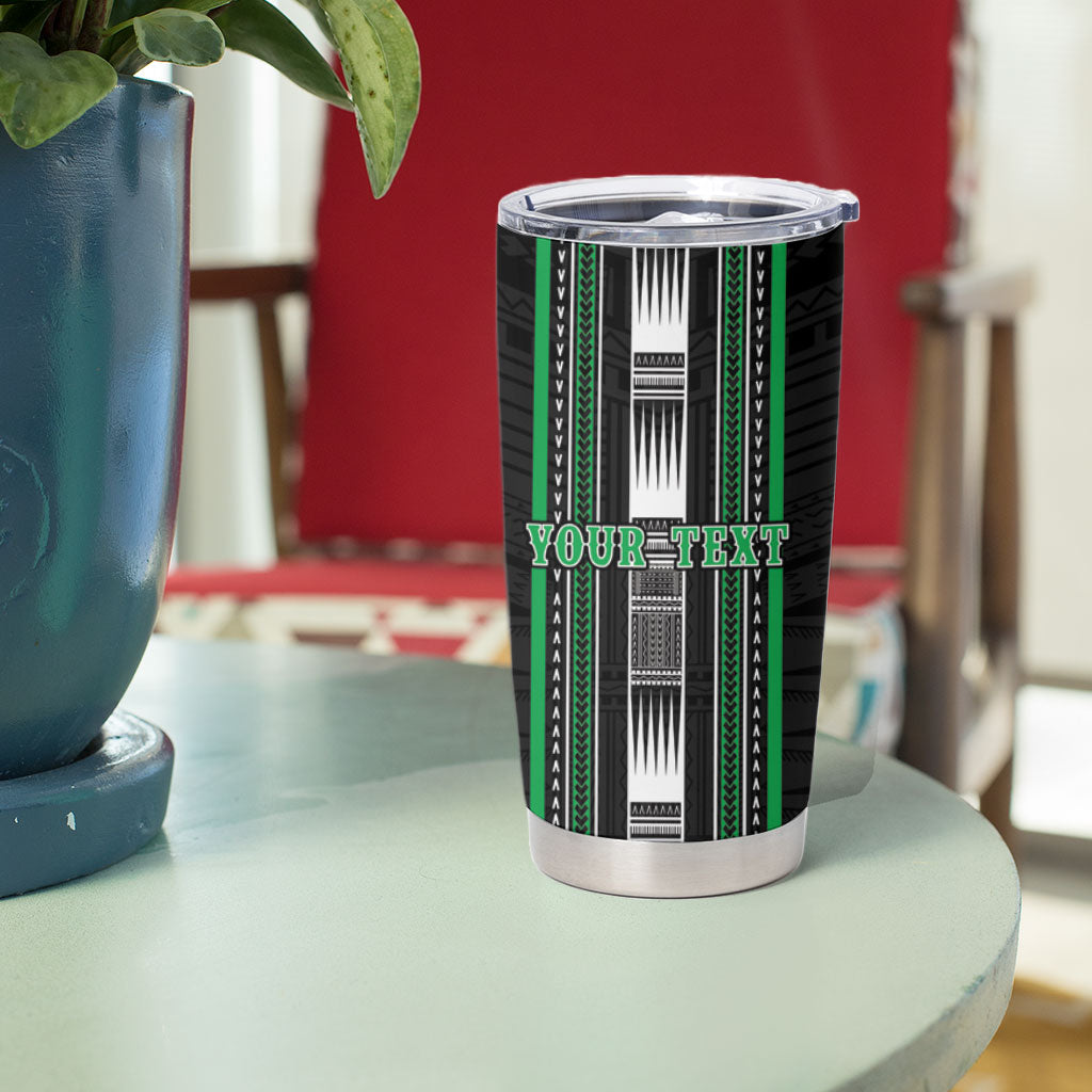 Personalised Siusega Samoa Tumbler Cup Samoan Tribal Pattern