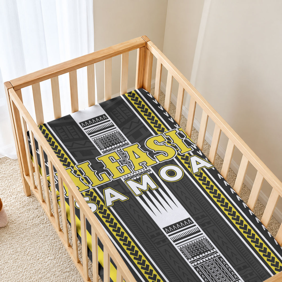 Faleasiu Samoa Baby Bed Cover Samoan Tribal Pattern LT05 - Polynesian Pride