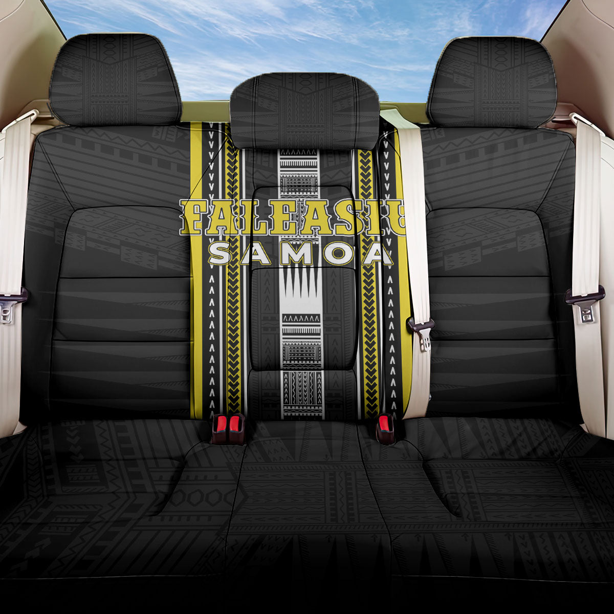 Faleasiu Samoa Back Car Seat Cover Samoan Tribal Pattern