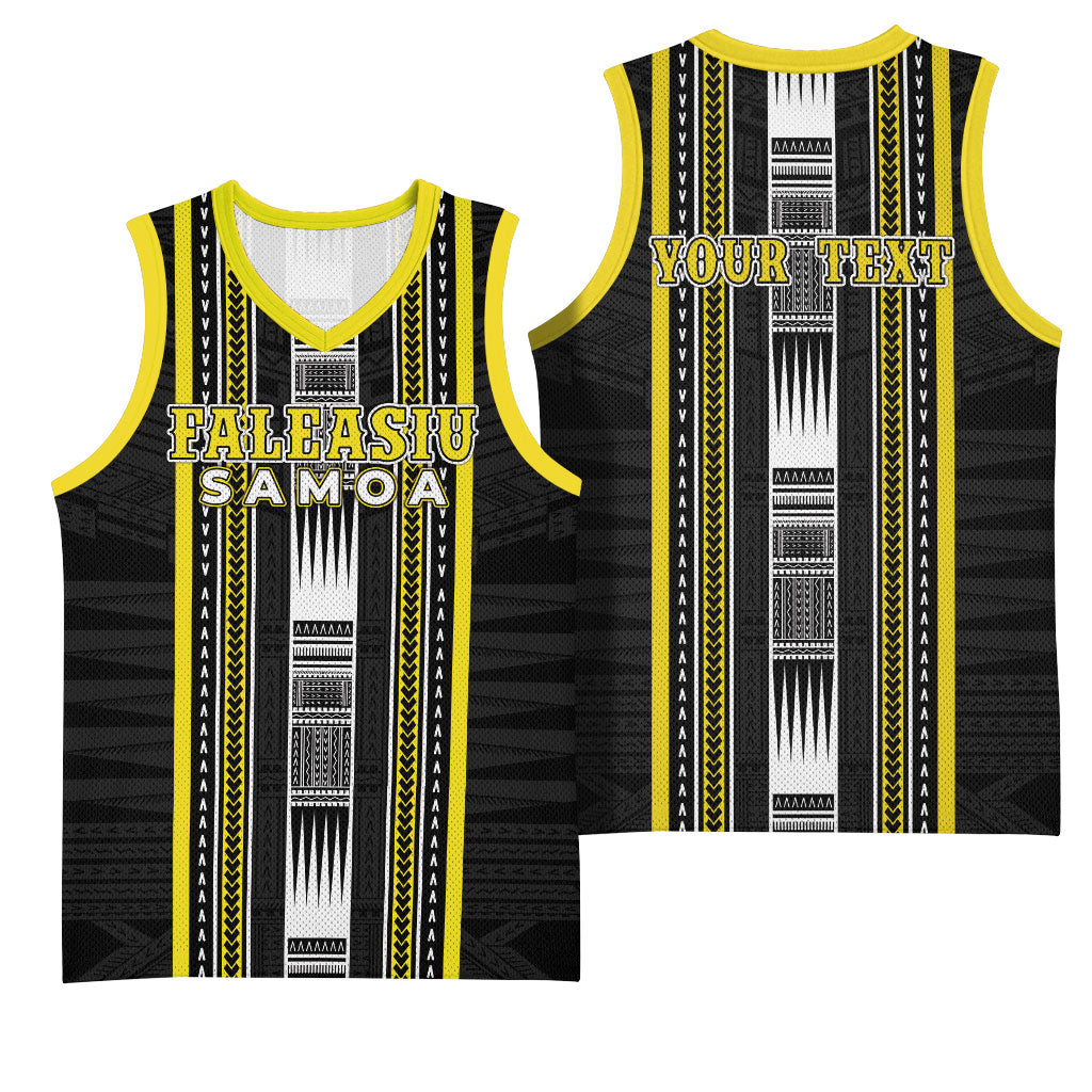 Personalised Faleasiu Samoa Basketball Jersey Samoan Tribal Pattern