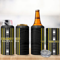 Personalised Faleasiu Samoa 4 in 1 Can Cooler Tumbler Samoan Tribal Pattern LT05 - Polynesian Pride