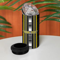 Personalised Faleasiu Samoa 4 in 1 Can Cooler Tumbler Samoan Tribal Pattern LT05 - Polynesian Pride