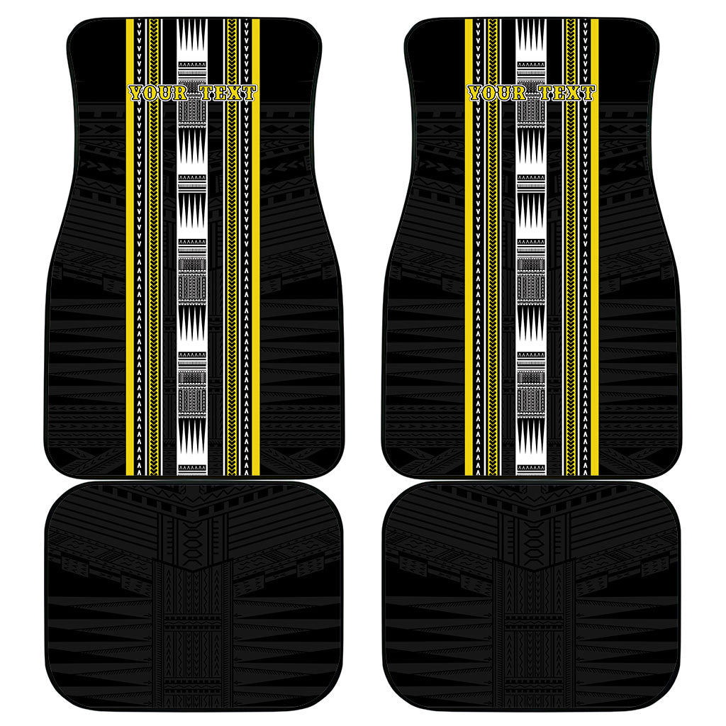 Personalised Faleasiu Samoa Car Mats Samoan Tribal Pattern