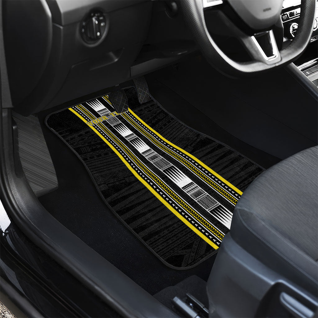 Personalised Faleasiu Samoa Car Mats Samoan Tribal Pattern