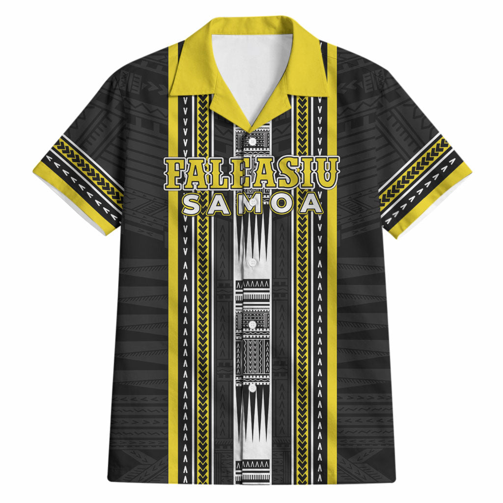 Personalised Faleasiu Samoa Hawaiian Shirt Samoan Tribal Pattern LT05 Yellow - Polynesian Pride