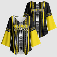 Personalised Faleasiu Samoa Kimono Sleeve Blouse Samoan Tribal Pattern LT05 - Polynesian Pride