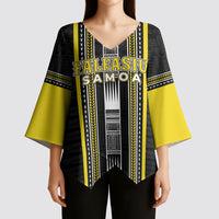 Personalised Faleasiu Samoa Kimono Sleeve Blouse Samoan Tribal Pattern LT05 - Polynesian Pride