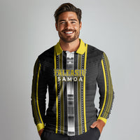 Personalised Faleasiu Samoa Long Sleeve Polo Shirt Samoan Tribal Pattern