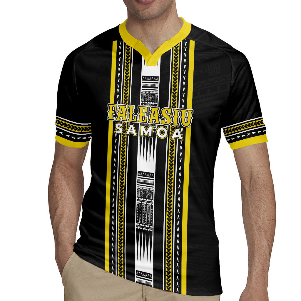 Personalised Faleasiu Samoa Rugby Jersey Samoan Tribal Pattern