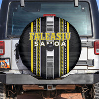 Faleasiu Samoa Spare Tire Cover Samoan Tribal Pattern LT05 Yellow - Polynesian Pride