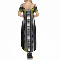 Personalised Faleasiu Samoa Summer Maxi Dress Samoan Tribal Pattern LT05 - Polynesian Pride