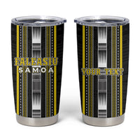 Personalised Faleasiu Samoa Tumbler Cup Samoan Tribal Pattern