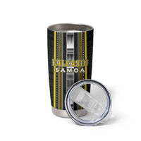 Personalised Faleasiu Samoa Tumbler Cup Samoan Tribal Pattern