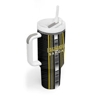 Personalised Faleasiu Samoa Tumbler With Handle Samoan Tribal Pattern