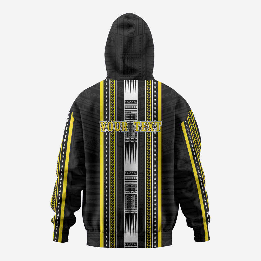 Personalised Faleasiu Samoa Zip Hoodie Samoan Tribal Pattern