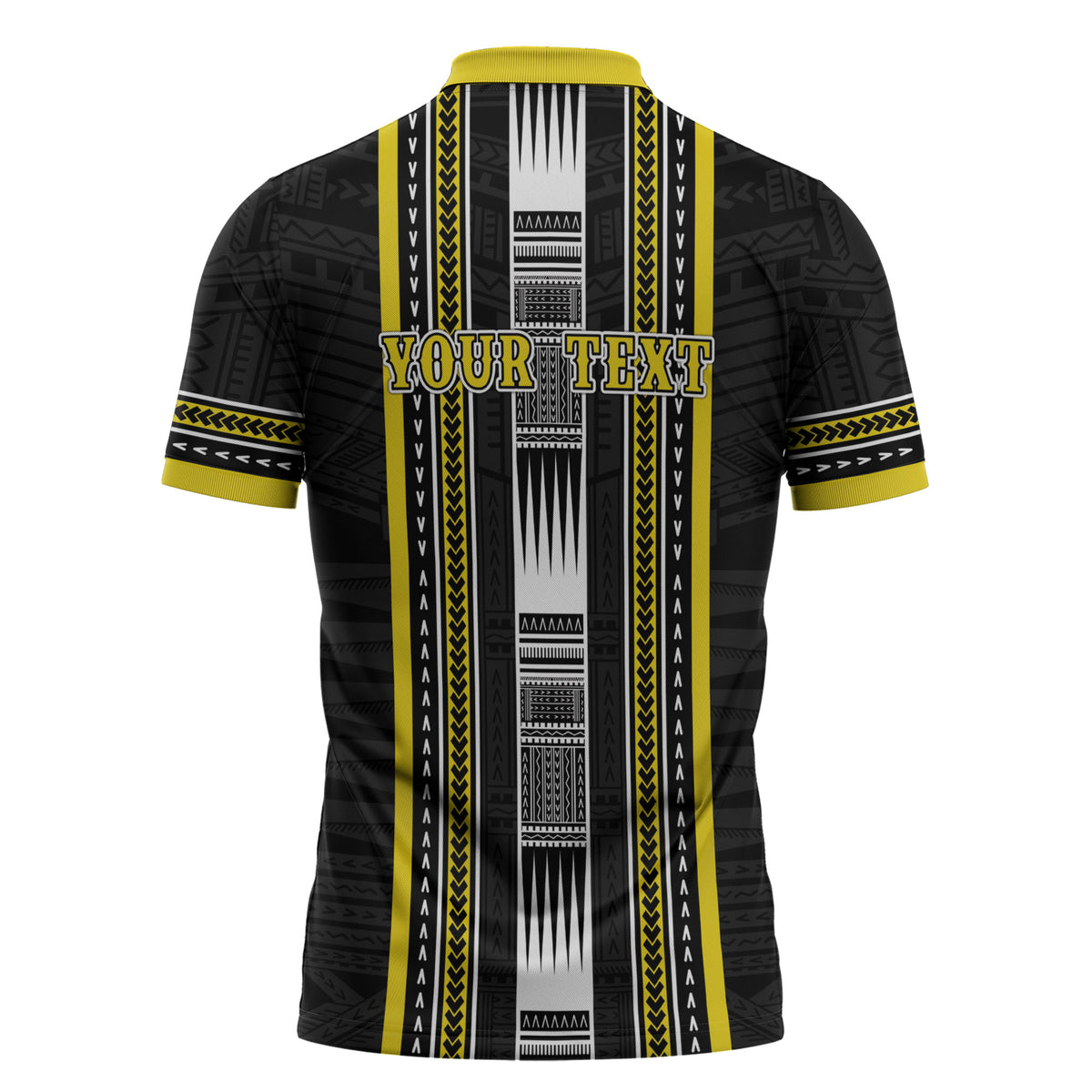 Personalised Faleasiu Samoa Zipper Polo Shirt Samoan Tribal Pattern LT05 - Polynesian Pride