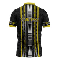 Personalised Faleasiu Samoa Zipper Polo Shirt Samoan Tribal Pattern LT05 - Polynesian Pride