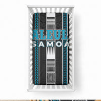 Faleula Samoa Baby Bed Cover Samoan Tribal Pattern LT05 28 × 52 in Blue - Polynesian Pride