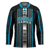 Personalised Faleula Samoa Hockey Jersey Samoan Tribal Pattern LT05 Unisex Blue - Polynesian Pride