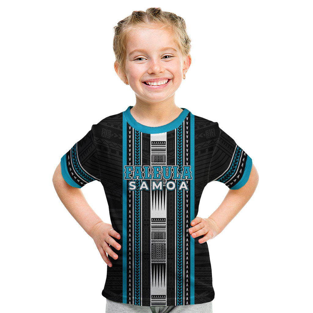Personalised Faleula Samoa Kid T Shirt Samoan Tribal Pattern