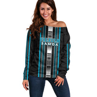 Personalised Faleula Samoa Off Shoulder Sweater Samoan Tribal Pattern