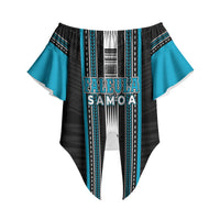 Personalised Faleula Samoa Off Shoulder Wrap Waist Top Samoan Tribal Pattern