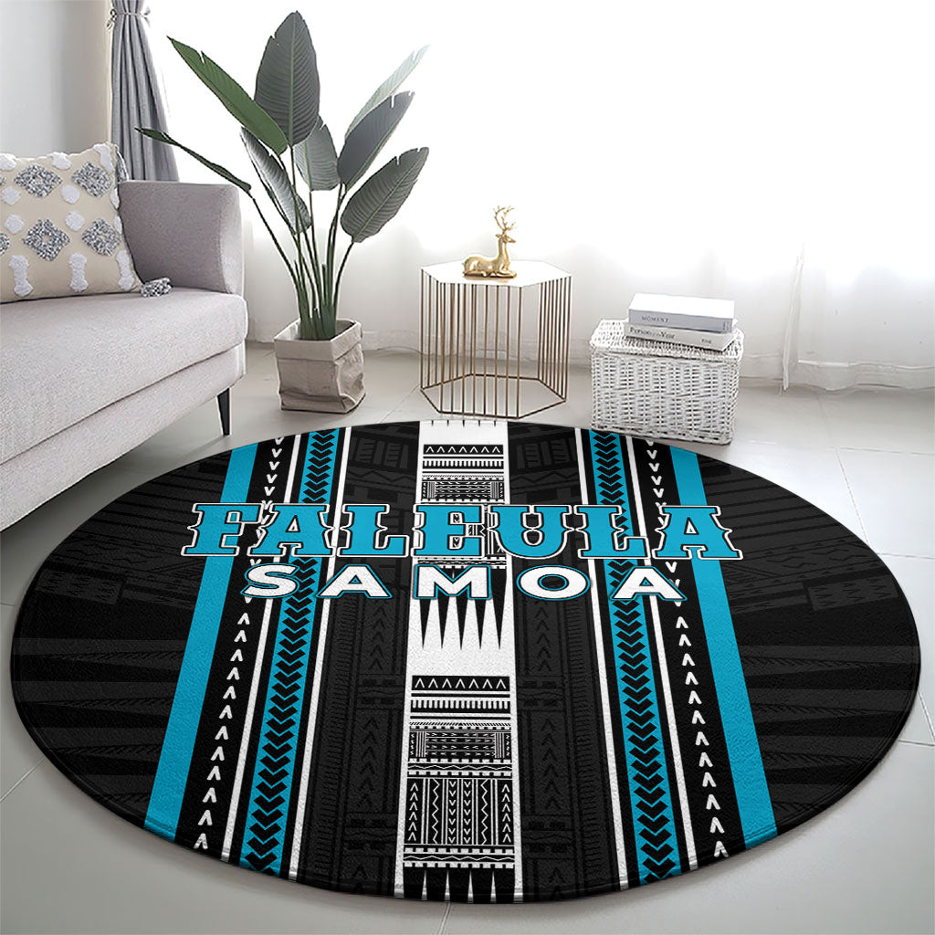 Faleula Samoa Round Carpet Samoan Tribal Pattern