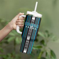 Personalised Faleula Samoa Tumbler With Handle Samoan Tribal Pattern
