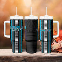 Personalised Faleula Samoa Tumbler With Handle Samoan Tribal Pattern