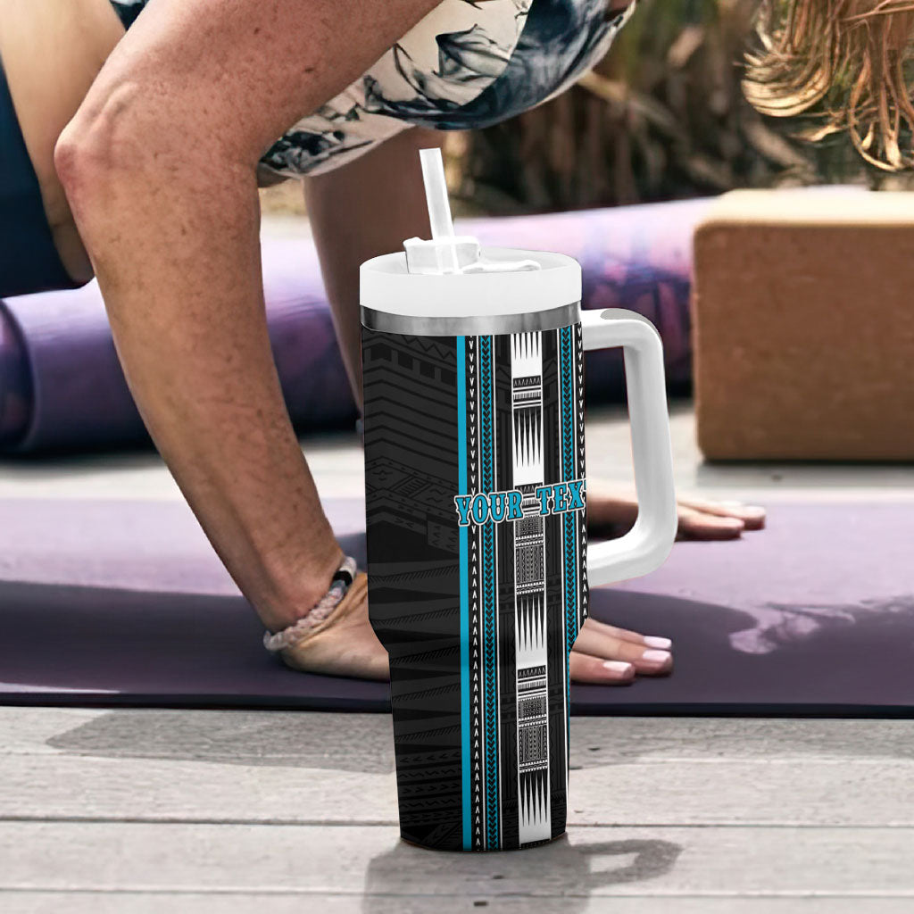Personalised Faleula Samoa Tumbler With Handle Samoan Tribal Pattern