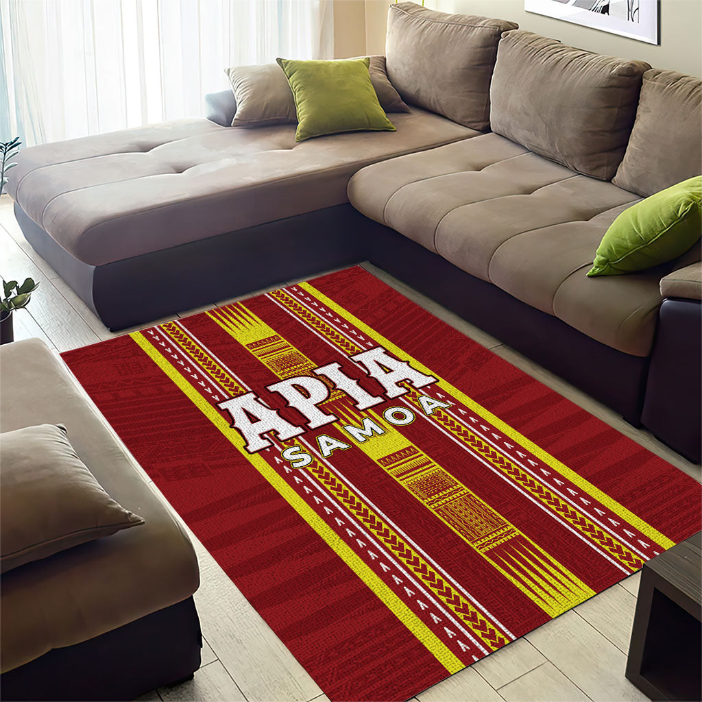 Apia Samoa Area Rug Samoan Tribal Pattern LT05 - Polynesian Pride