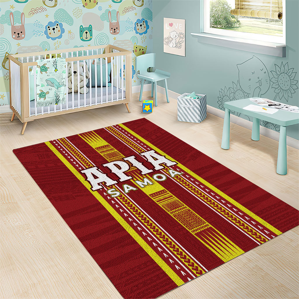 Apia Samoa Area Rug Samoan Tribal Pattern LT05 - Polynesian Pride