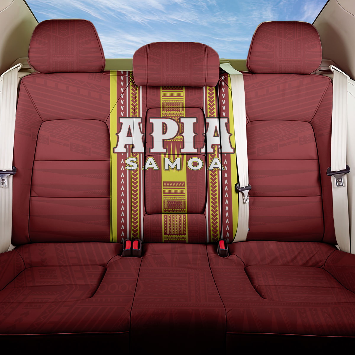 Apia Samoa Back Car Seat Cover Samoan Tribal Pattern