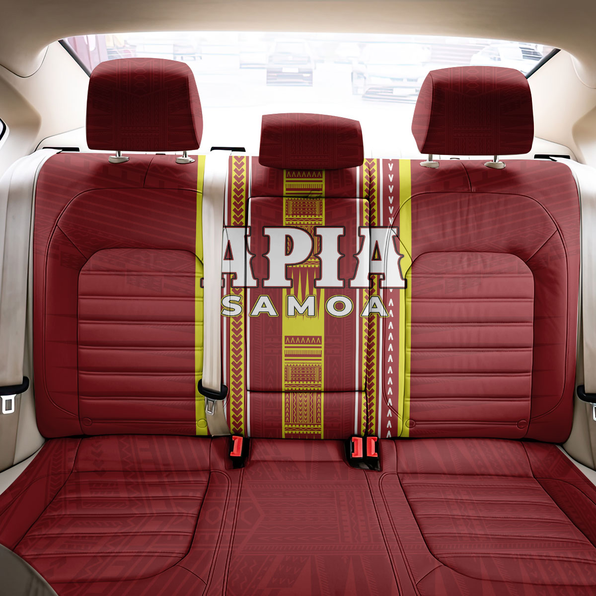 Apia Samoa Back Car Seat Cover Samoan Tribal Pattern