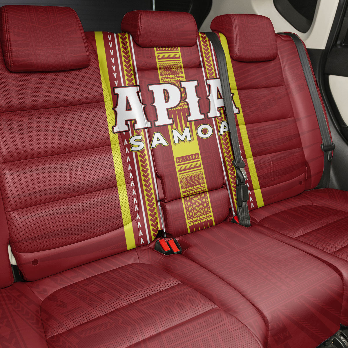 Apia Samoa Back Car Seat Cover Samoan Tribal Pattern