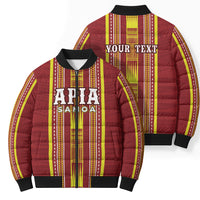 Personalised Apia Samoa Bomber Puffer Jacket Samoan Tribal Pattern LT05 - Polynesian Pride