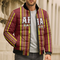 Personalised Apia Samoa Bomber Puffer Jacket Samoan Tribal Pattern LT05 - Polynesian Pride