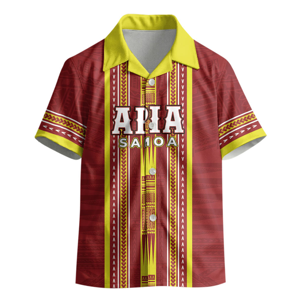 Personalised Apia Samoa Kid Hawaiian Shirt Samoan Tribal Pattern
