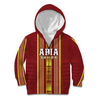 Personalised Apia Samoa Kid Hoodie Samoan Tribal Pattern