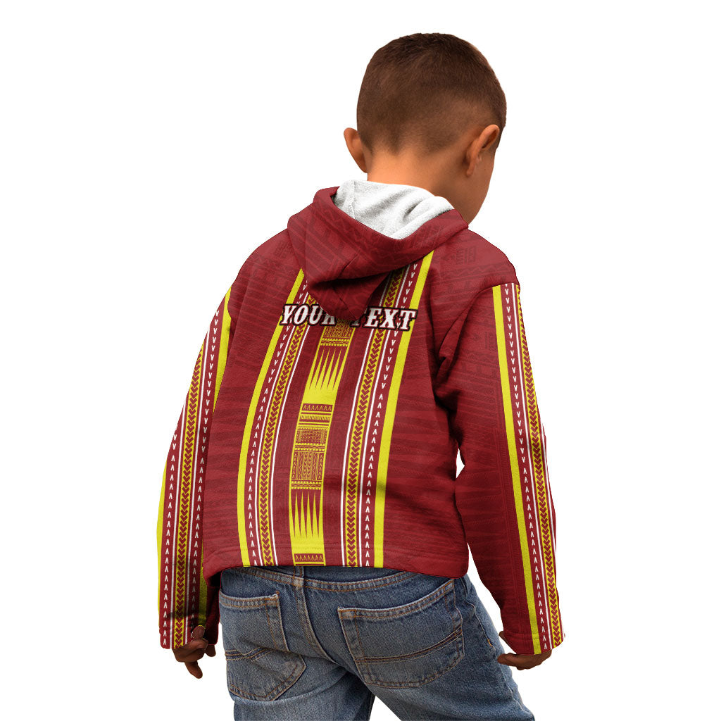 Personalised Apia Samoa Kid Hoodie Samoan Tribal Pattern